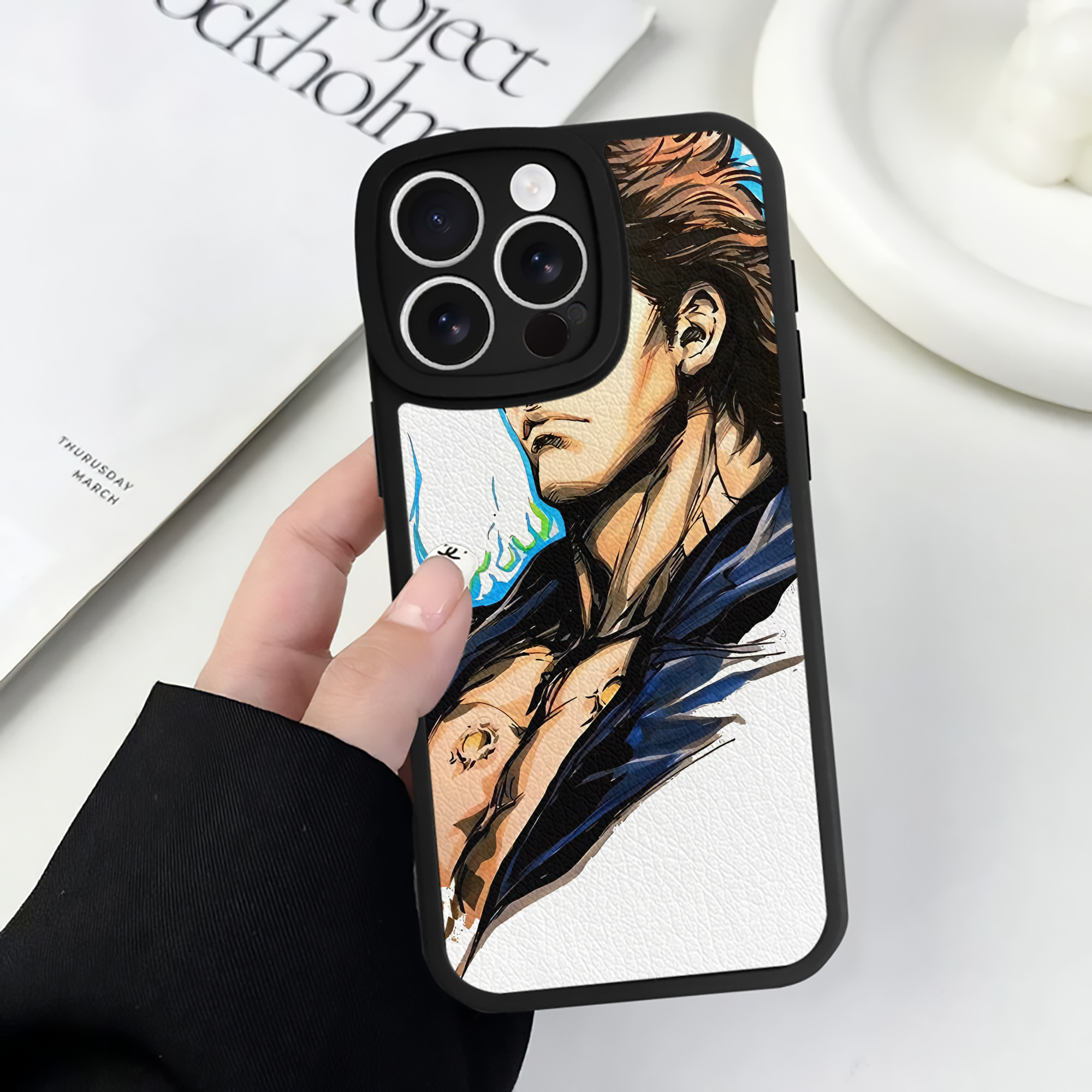 （画像用） 北斗の拳 Fist of the North Star 【iPhone 16シリーズ対応】シリコンスマホケース（レザー調） 材質：シリコン